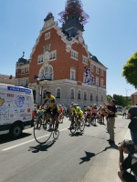 On a high bike for children<br>Hodonin<br>Czech Republic